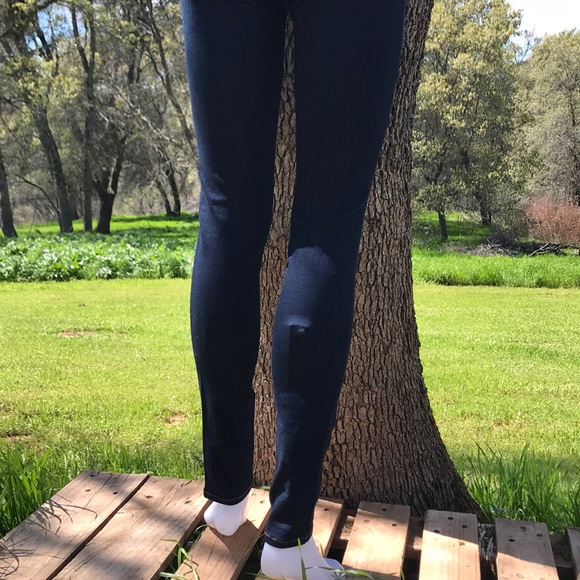 Fashion Nova | High Waisted Dark Blue Wash Jean - Picture 6 of 8